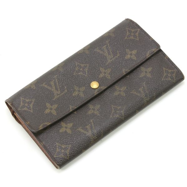 1010104820151 1 LOUIS VUITTON Monogram Portefeuille Sarah M61734 Brown