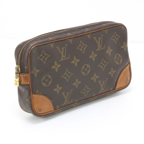 1010104821486 1 LOUIS VUITTON Monogram Marly Dragonne PM Shoulder Bag M51827 Brown