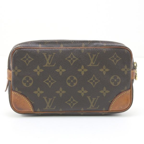 1010104821486 3 LOUIS VUITTON Monogram Marly Dragonne PM Shoulder Bag M51827 Brown