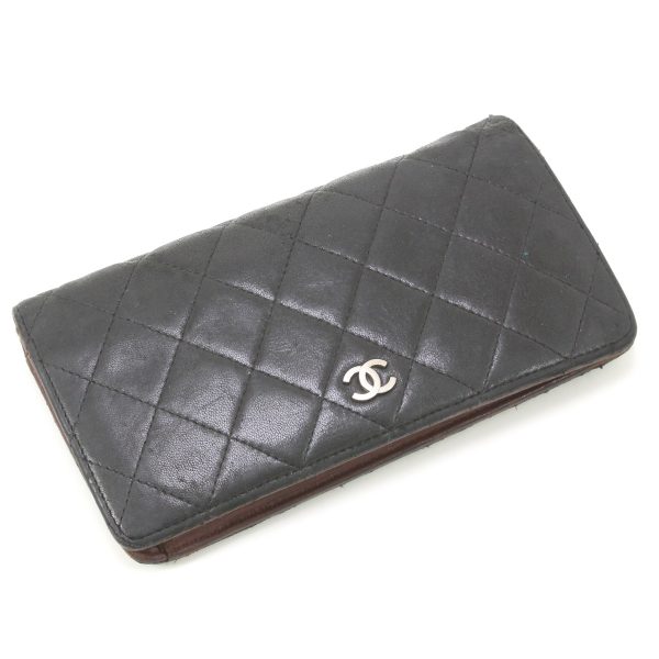 1010104824289 1 CHANEL BifLong Wallet Matelasse Black