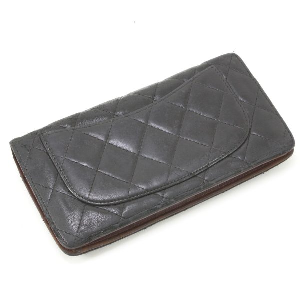 1010104824289 2 CHANEL BifLong Wallet Matelasse Black