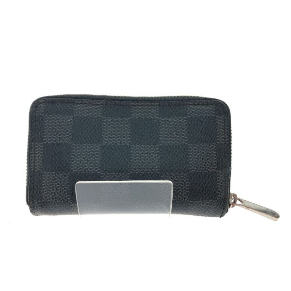 1013103265602 1 LOUIS VUITTON Coin Case Damier Graphite Coin Black