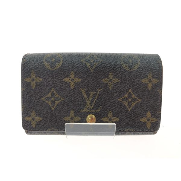 1013103278848 1 LOUIS VUITTON Wallet Porte Monet Bier Tresor M61730 Brown