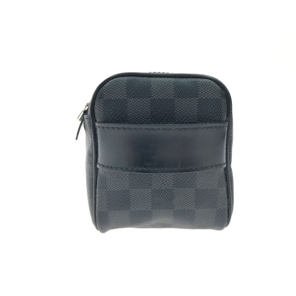 1013103279371 2 LOUIS VUITTON Damier Graphite Toilette Pouch Black