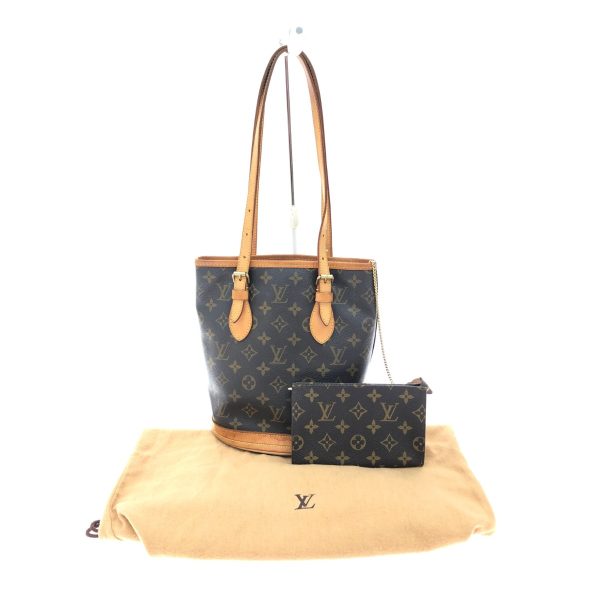 1013103329564 1 LOUIS VUITTON Shoulder Tote Petit Baguette M42238 Brown