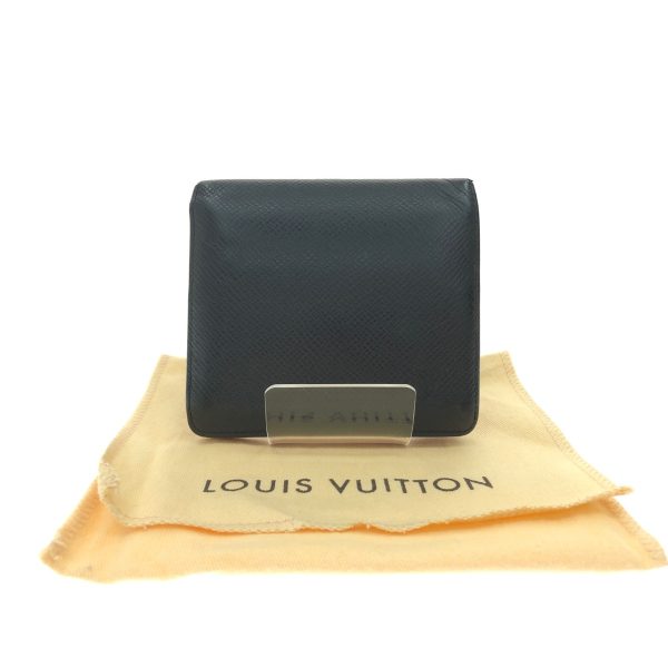 1013103334452 1 LOUIS VUITTON Wallet Taiga Portobier 3 Cult M30452 Black