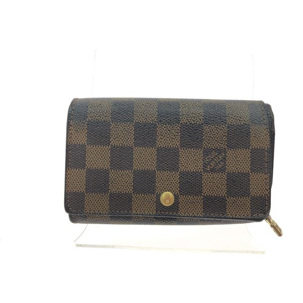 1013103334728 1 LOUIS VUITTON Wallet Damier Porte Feuille Tresor L shaped Brown