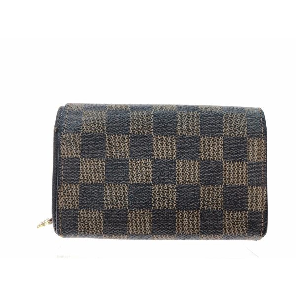 1013103334728 2 LOUIS VUITTON Wallet Damier Porte Feuille Tresor L shaped Brown