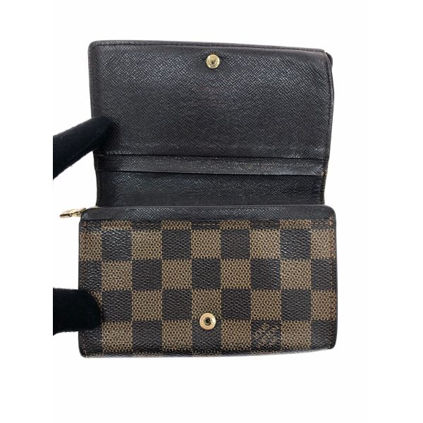 1013103334728 5 LOUIS VUITTON Wallet Damier Porte Feuille Tresor L shaped Brown