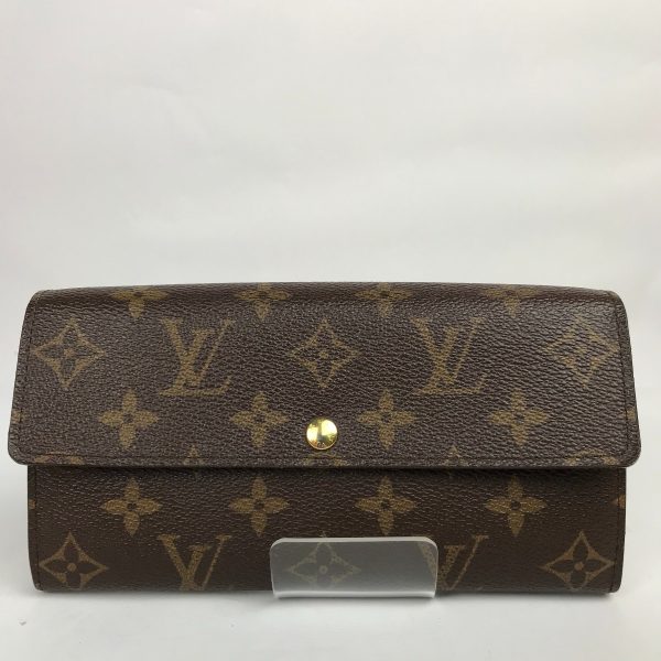 1014101070304 d1 LOUIS VUITTON Monogram Portefeuille Sarah Long Wallet Brown