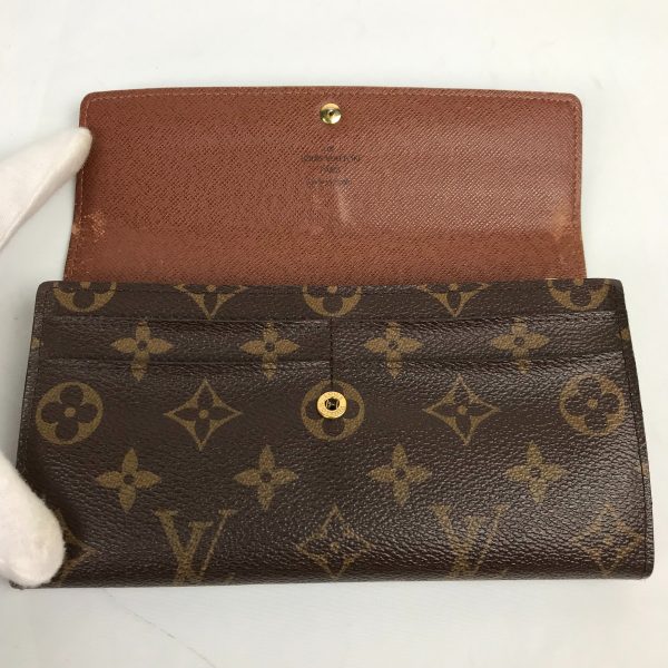 1014101070304 d7 LOUIS VUITTON Monogram Portefeuille Sarah Long Wallet Brown