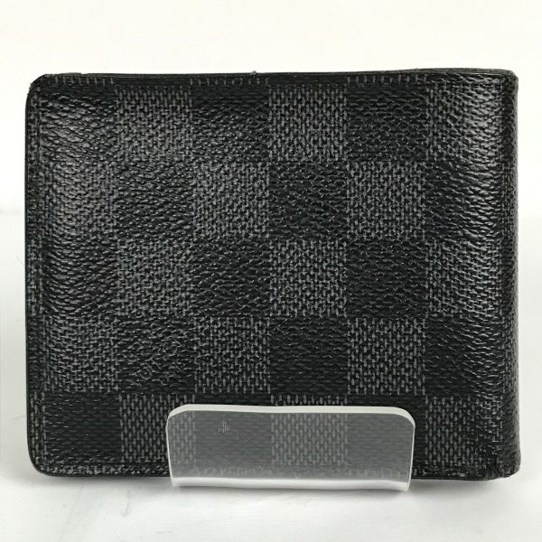 1014101097240 d2 LOUIS VUITTON Damier Graphite Portefeuille Wallet Black