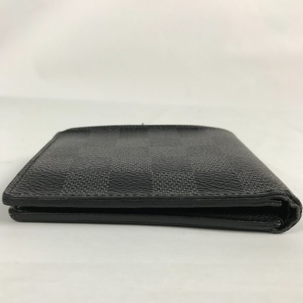 1014101097240 d3 LOUIS VUITTON Damier Graphite Portefeuille Wallet Black