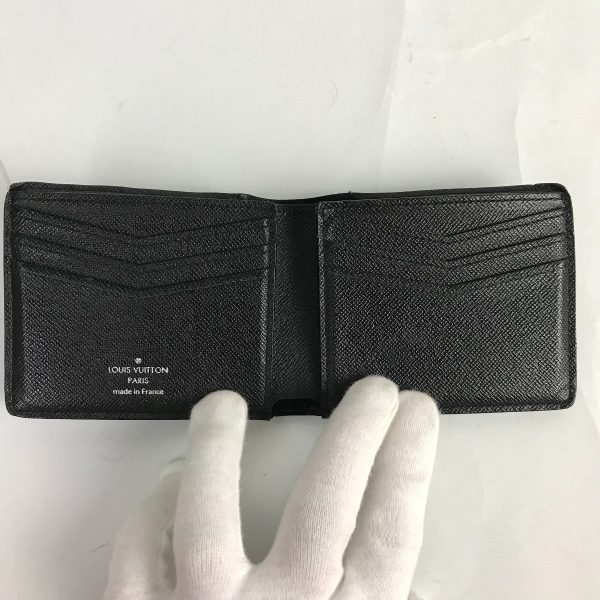 1014101097240 d8 LOUIS VUITTON Damier Graphite Portefeuille Wallet Black