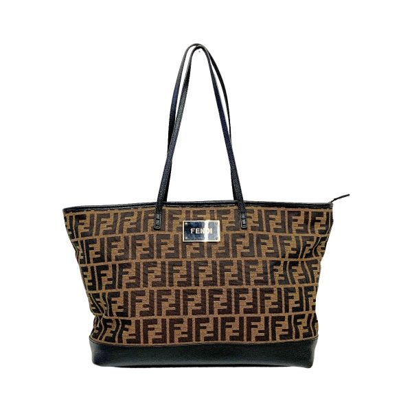 1016003205617 1 rbg FENDI Zucca tote bag shoulder bag 8BH185 FQ8 Brown