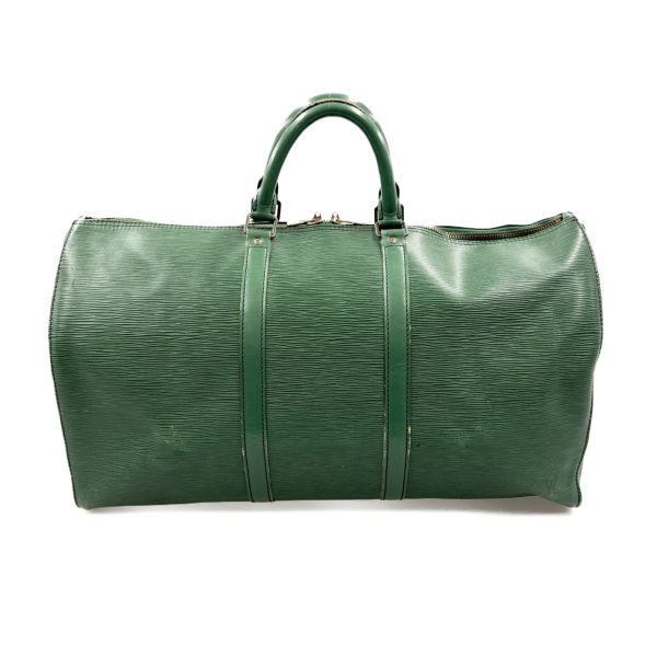 1016003215814 2 LOUIS VUITTON Epi Keepall 50 bag Green