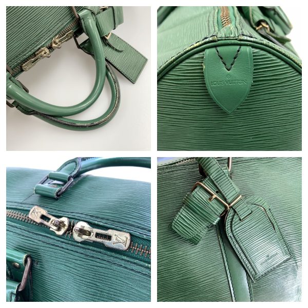 1016003215814 4 LOUIS VUITTON Epi Keepall 50 bag Green