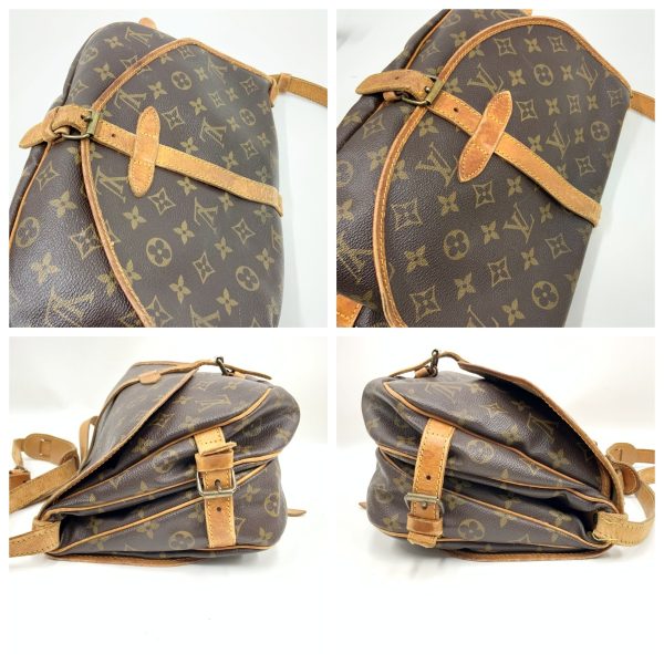 1016003246757 4 LOUIS VUITTON Monogram Saumur Shoulder Bag Brown