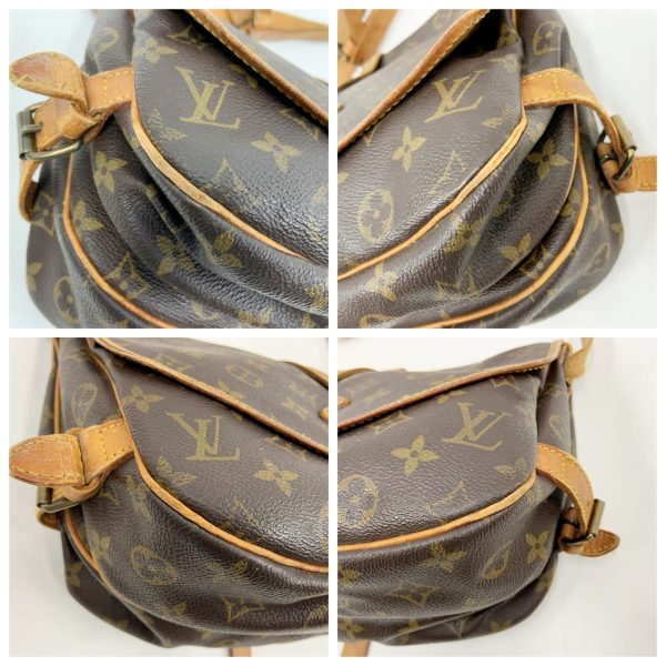 1016003246757 6 LOUIS VUITTON Monogram Saumur Shoulder Bag Brown