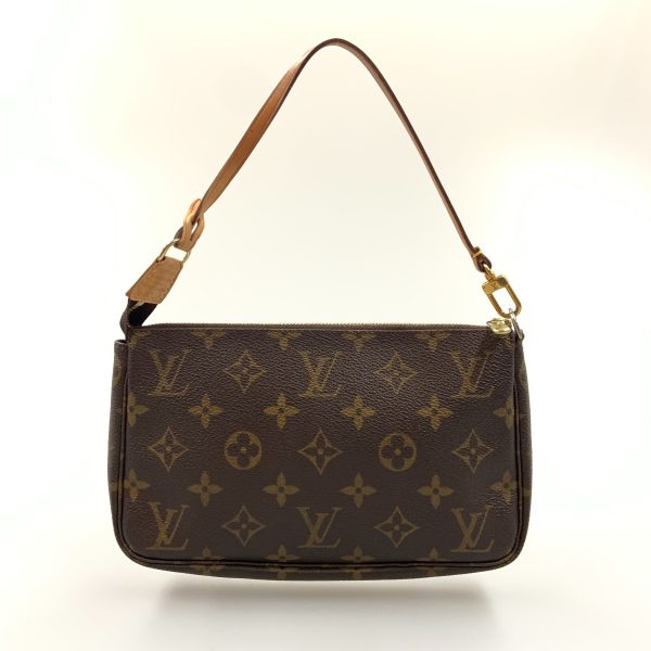 1016003258590 1 LOUIS VUITTON Monogram Pochette Accessory Pouch One Shoulder Bag Brown