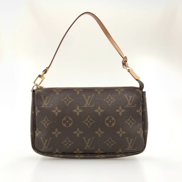 1016003258590 2 LOUIS VUITTON Monogram Pochette Accessory Pouch One Shoulder Bag Brown