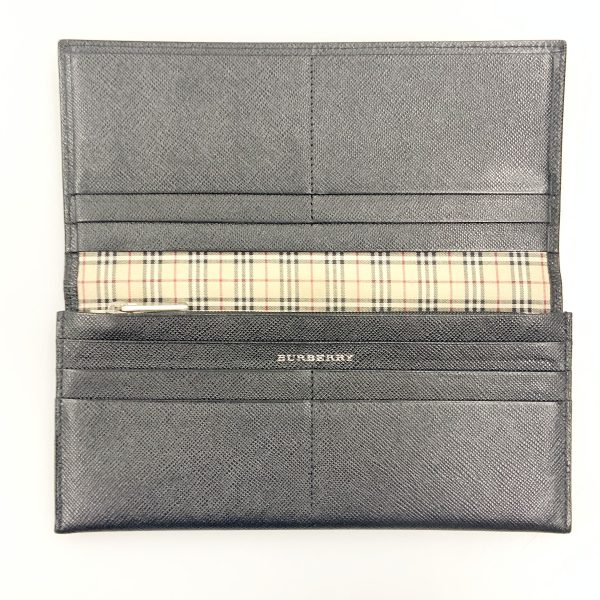 1016003261002 4 BURBERRY Nova Check BifLong Wallet FN5500 Black