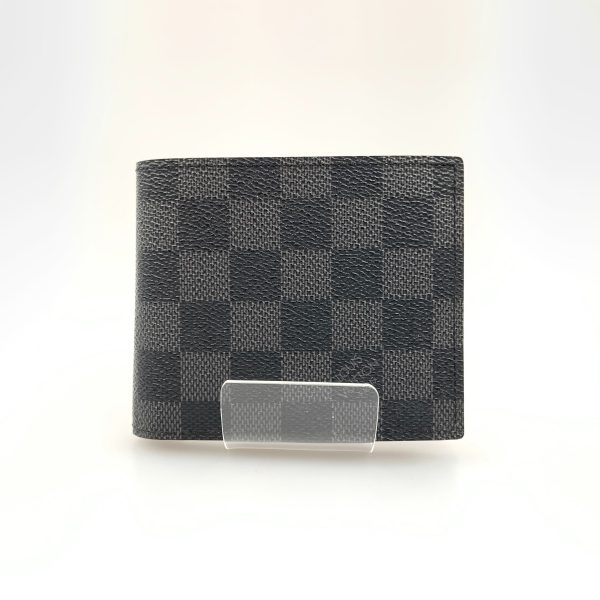 1016003270493 1 LOUIS VUITTON Graphite Portefeuille Marco NM Wallet Black