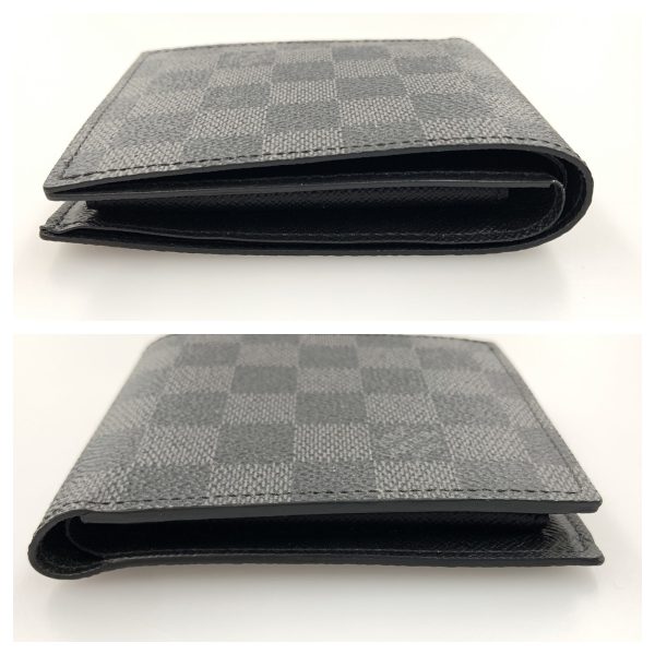 1016003270493 3 LOUIS VUITTON Graphite Portefeuille Marco NM Wallet Black