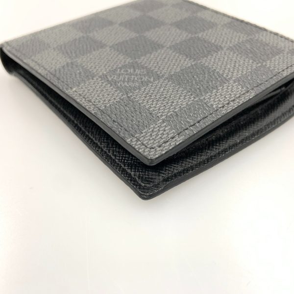 1016003270493 4 LOUIS VUITTON Graphite Portefeuille Marco NM Wallet Black