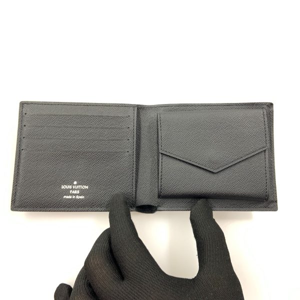 1016003270493 6 LOUIS VUITTON Graphite Portefeuille Marco NM Wallet Black