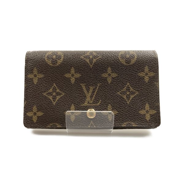 1016003270905 1 LOUIS VUITTON Monogram Porte Monet Bier Tresor Wallet Brown