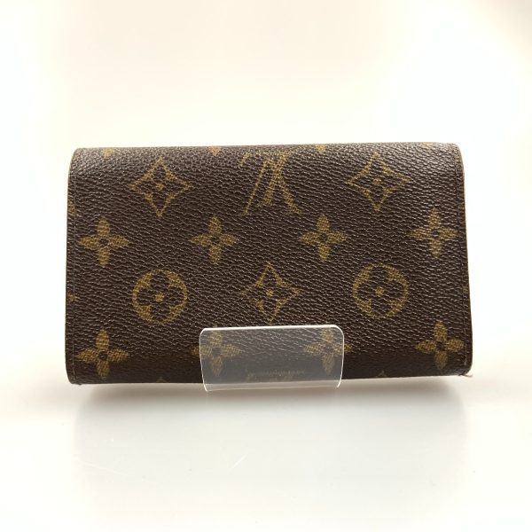 1016003270905 2 LOUIS VUITTON Monogram Porte Monet Bier Tresor Wallet Brown