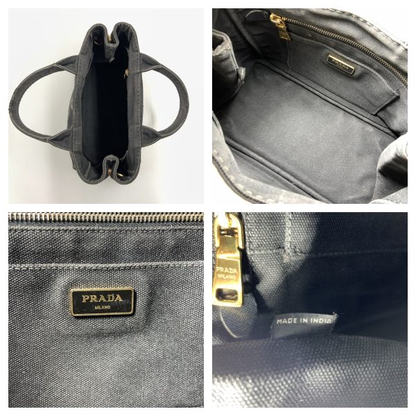 1016003283899 7 PRADA Mini Canapa Handbag Black