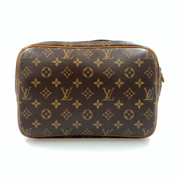 1016003283981 2 LOUIS VUITTON Monogram Reporter PM Shoulder Bag Brown