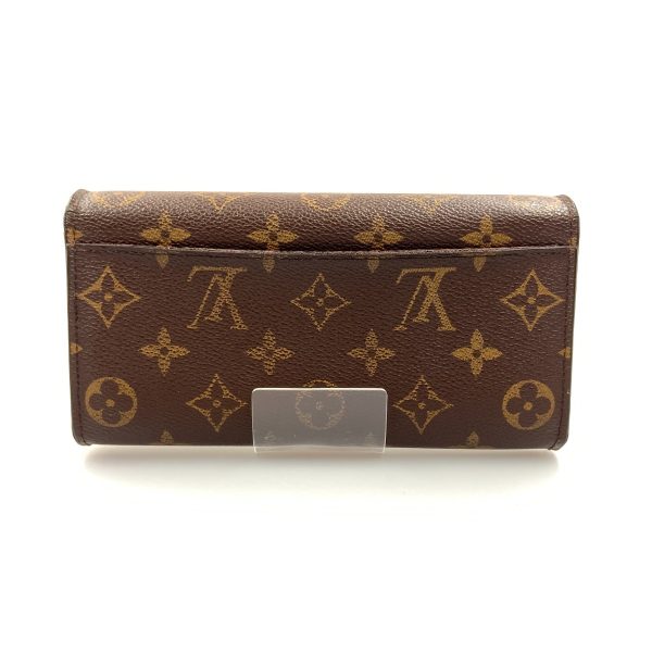 1016003284063 2 LOUIS VUITTON Monogram Portefeuille Sarah BifLong Wallet Brown