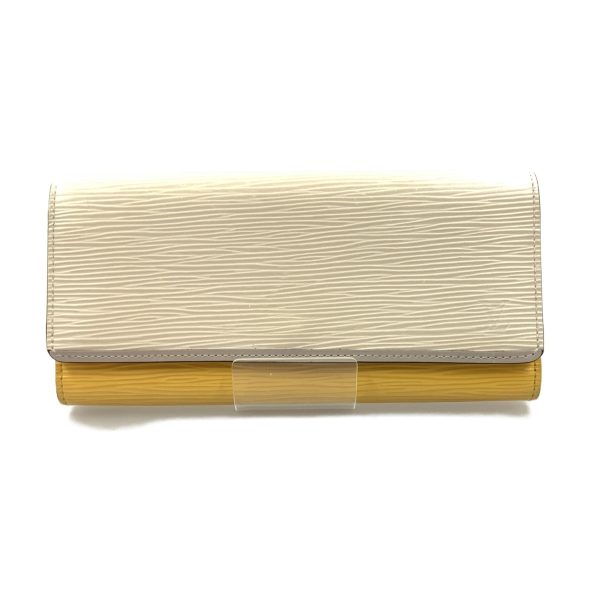 1016003285046 1 LOUIS VUITTON Portefeuille Flor Epi long wallet M60395 White