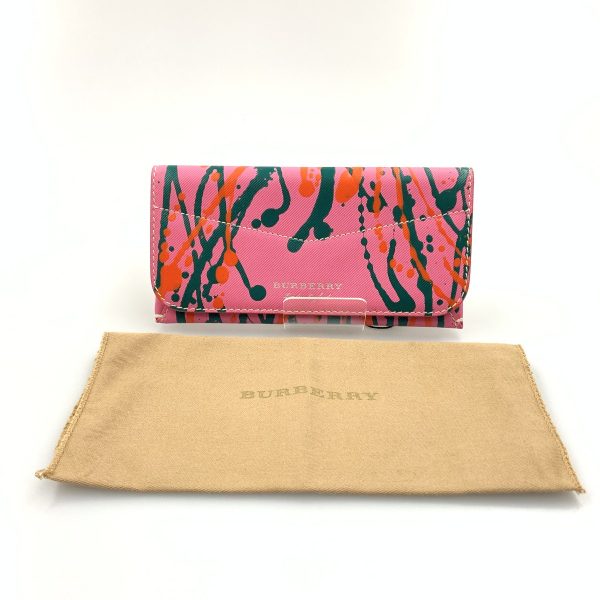 1016003292075 1 BURBERRY long wallet pink