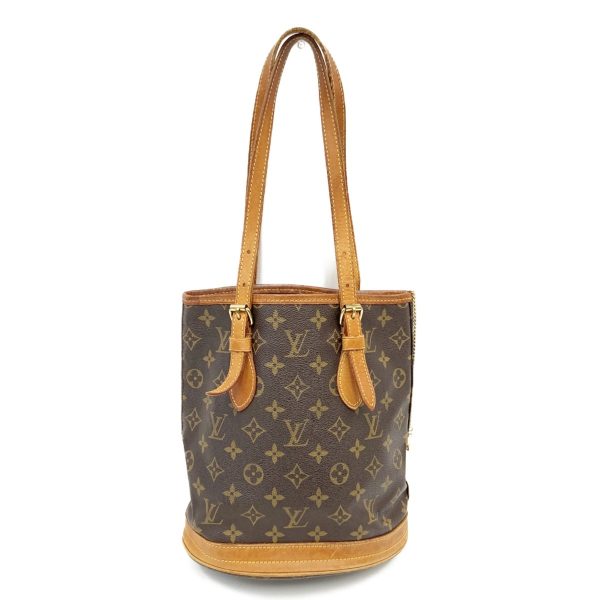 1016003293454 1 LOUIS VUITTON Monogram Bucket PM Shoulder Bag Brown