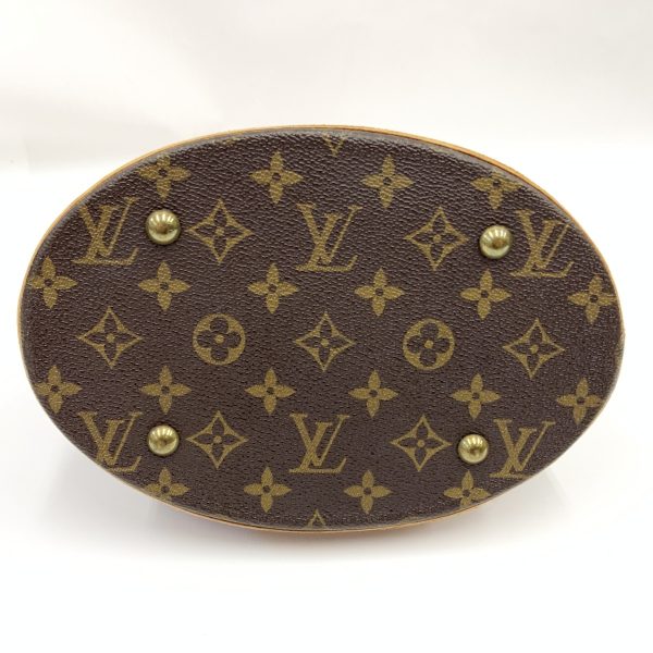 1016003293454 4 LOUIS VUITTON Monogram Bucket PM Shoulder Bag Brown