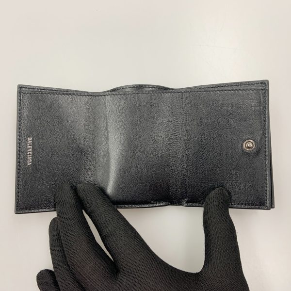 1016003297285 6 BALENCIAGA SIGNATURE MINI wallet tri fwallet black