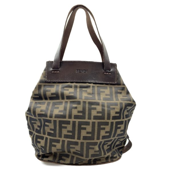 1016003304426 1 FENDI Zucca pattern folding tote bag nylon Brown