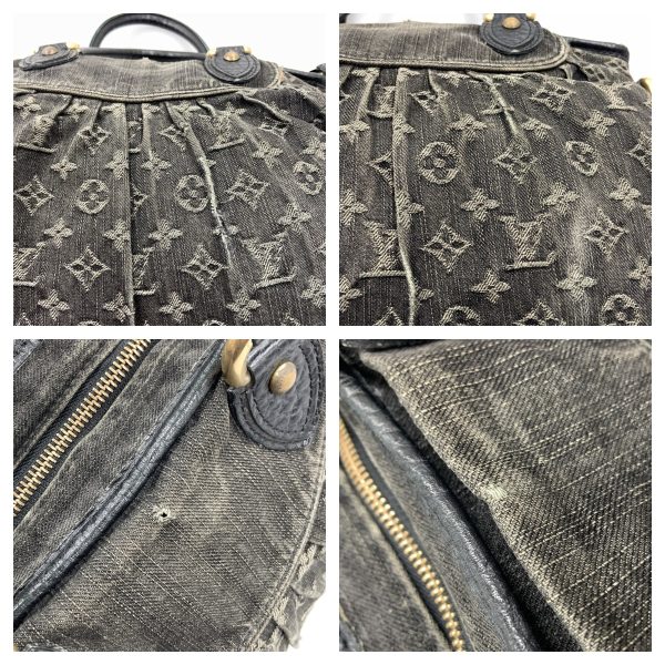 1016003308905 5 LOUIS VUITTON Monogram Denim Neo Cabby MM Handbag Black