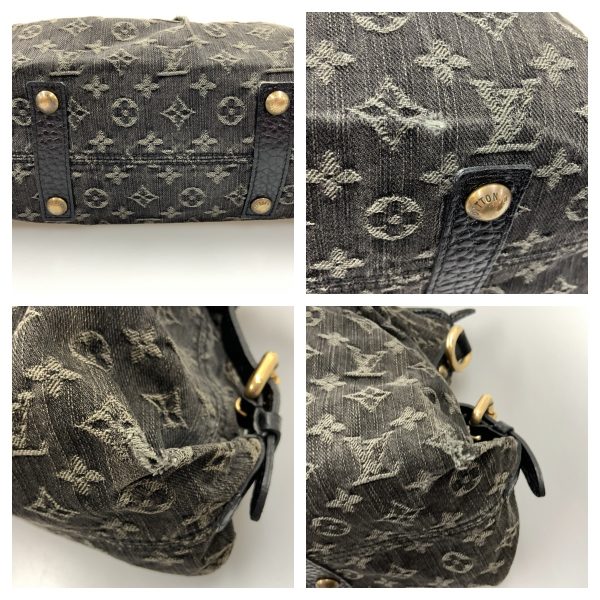 1016003308905 7 LOUIS VUITTON Monogram Denim Neo Cabby MM Handbag Black