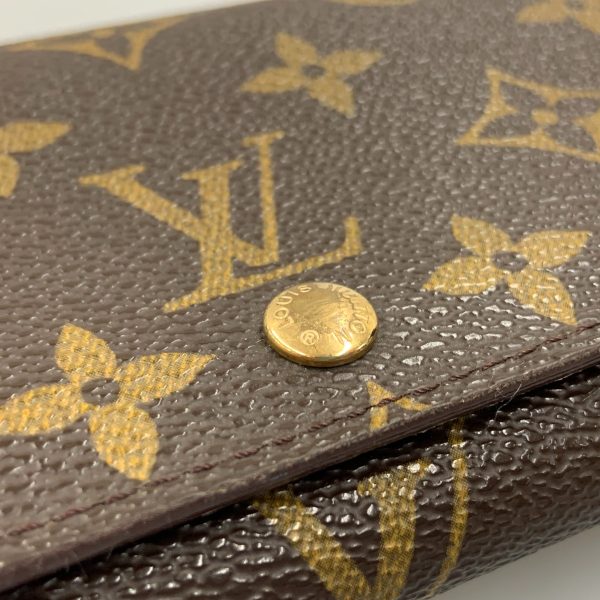 1016003315569 4 LOUIS VUITTON Monogram Porte Monet Bier Tresor Wallet Brown