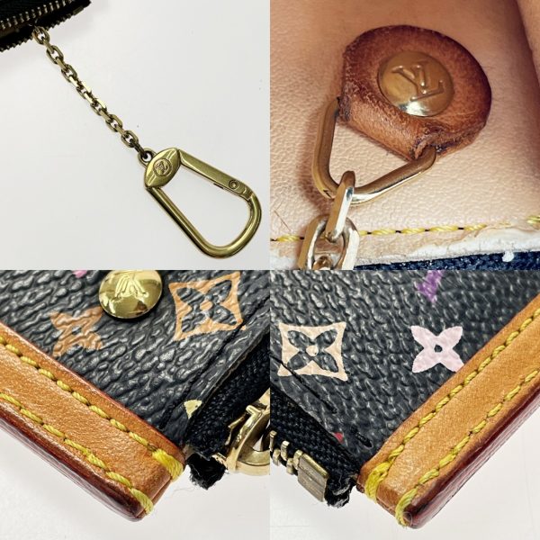 1017003289164 6 LOUIS VUITTON Multicolor Pochette Cleat Key Case Noir Multicolor