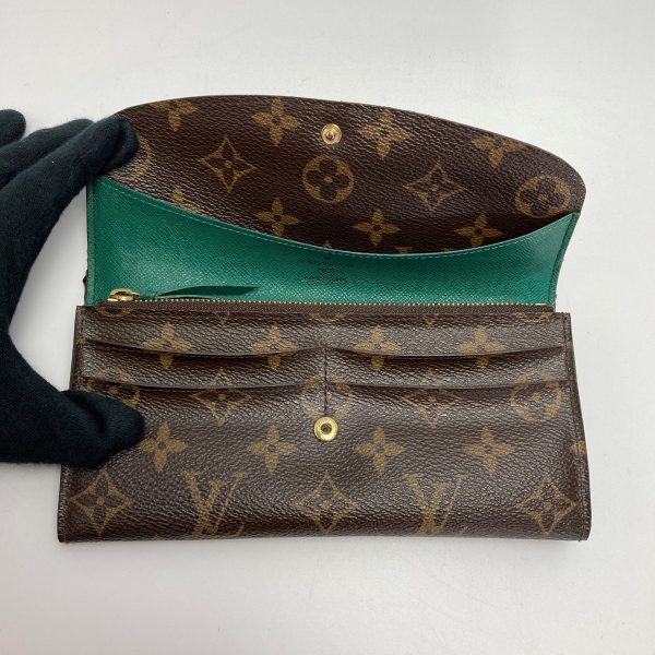 1017004025341 2 LOUIS VUITTON Monogram Portefeuille Emily Vert Long Wallet