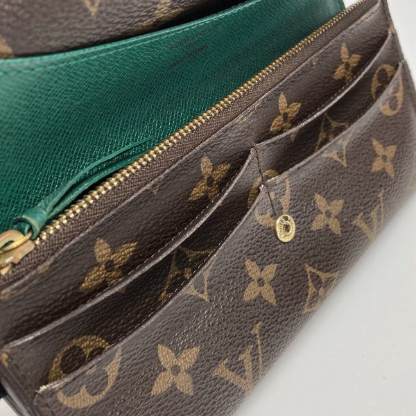 1017004025341 3 LOUIS VUITTON Monogram Portefeuille Emily Vert Long Wallet