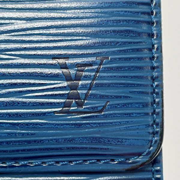 1017004059506 6 LOUIS VUITTON Epi Porto Tresor Blue TrifLong Wallet