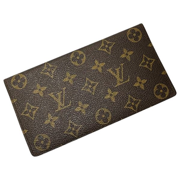 1017004068898 1 rbg LOUIS VUITTON Porto Chequier Double M62223 Brown Long Wallet