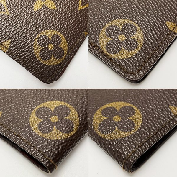 1017004068898 5 LOUIS VUITTON Porto Chequier Double M62223 Brown Long Wallet